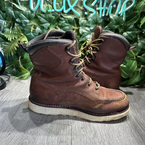 Red Wing Boots 411 MOC Soft Toe Size 8 D Waterproof 8\